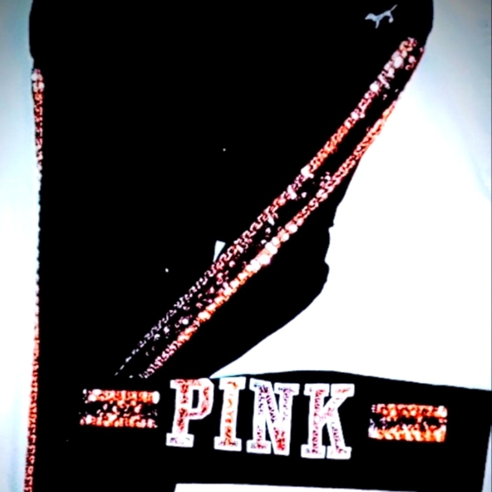 Victoria Secret PINK Rose Gold Glitter Leggings